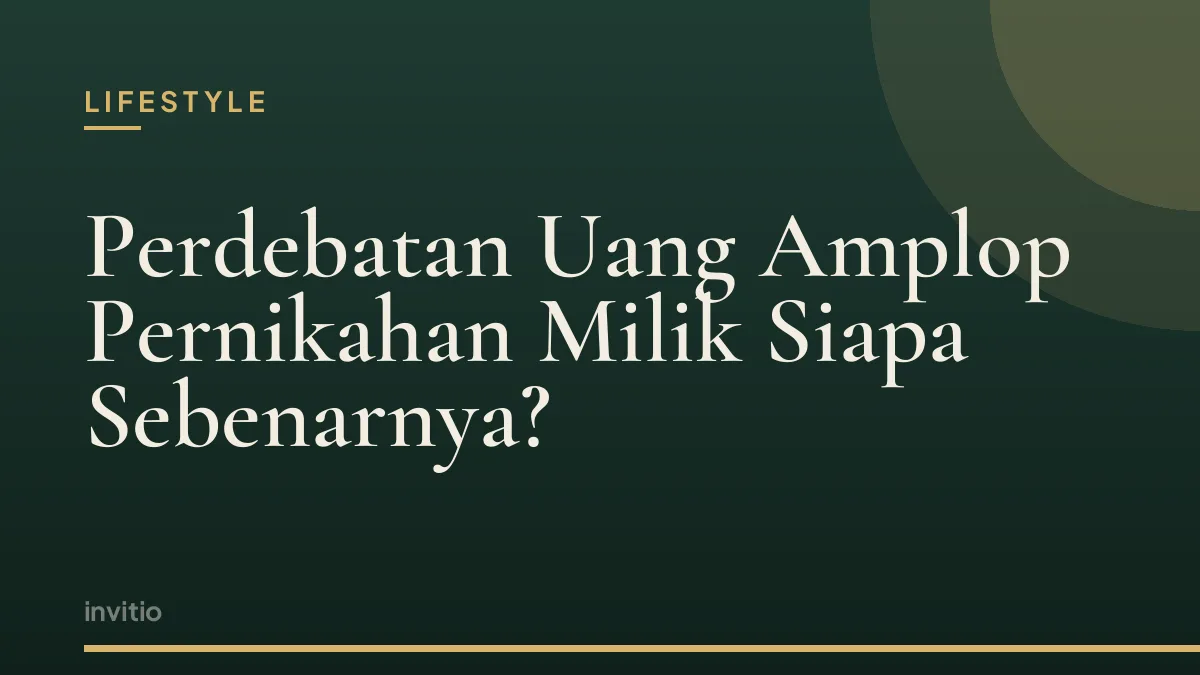 Perdebatan Uang Amplop Pernikahan Milik Siapa Sebenarnya?